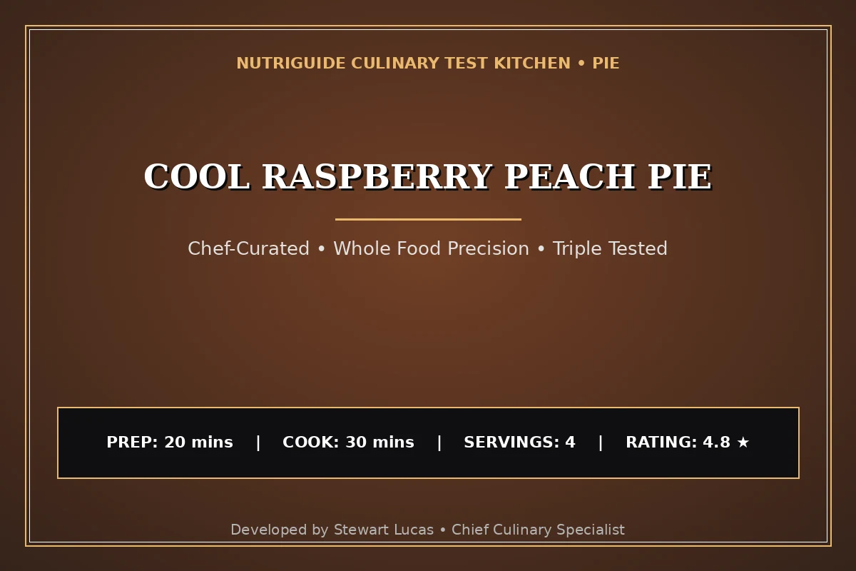 Cool Raspberry Peach Pie