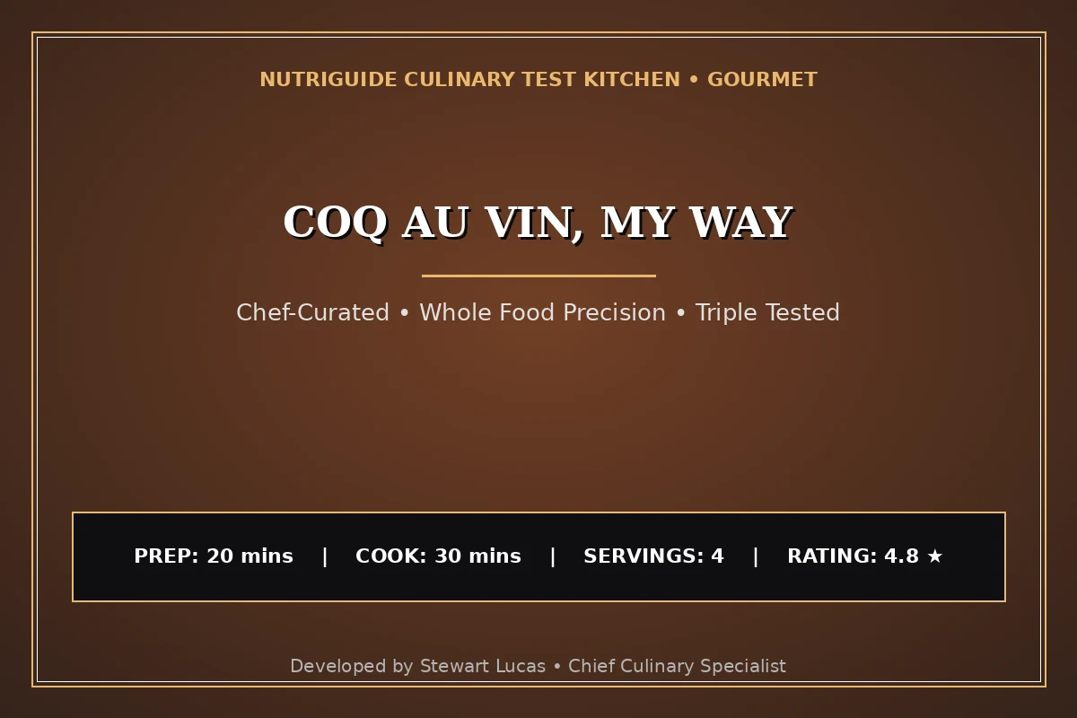 Coq Au Vin, My Way