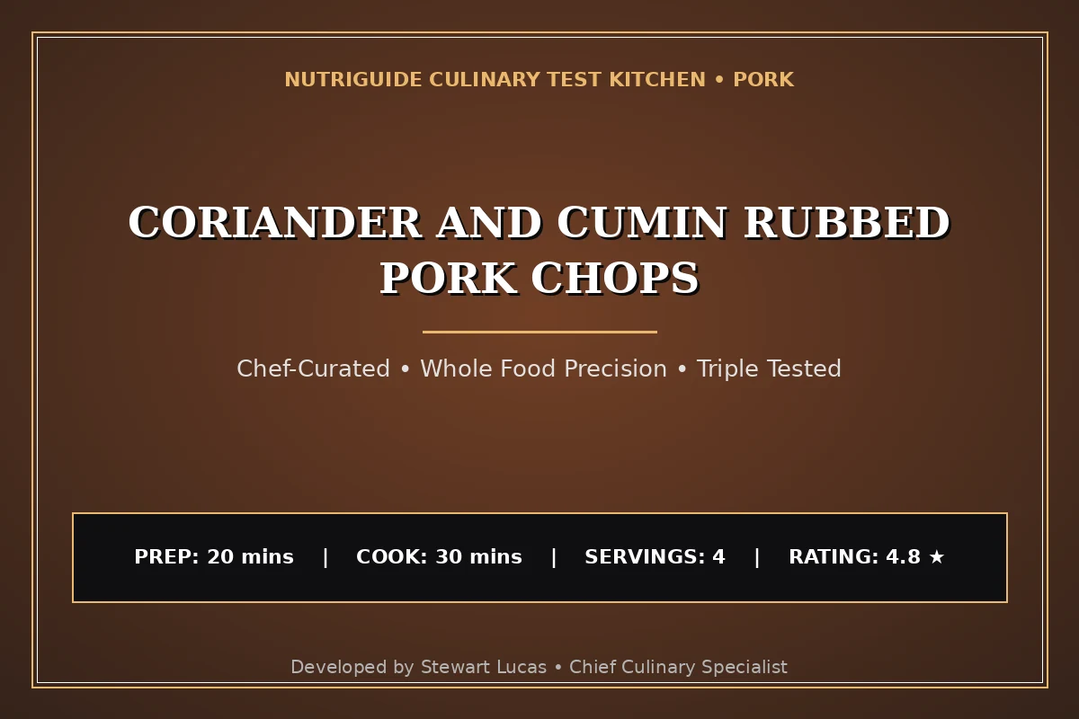 Coriander And Cumin Rubbed Pork Chops