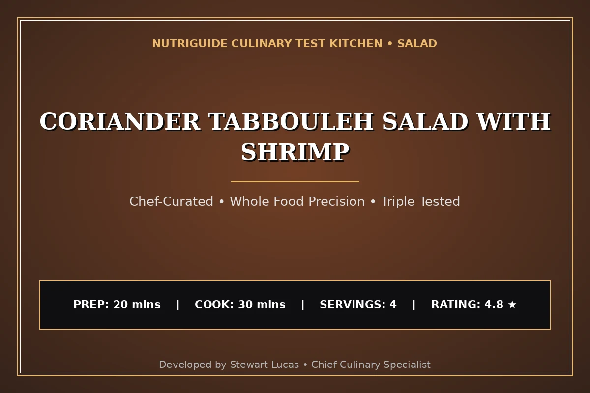Coriander Tabbouleh Salad With Shrimp