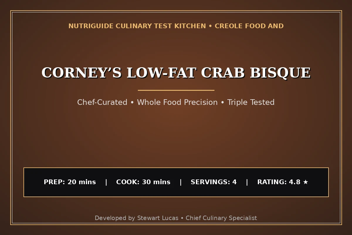 Corney’S Low-Fat Crab Bisque