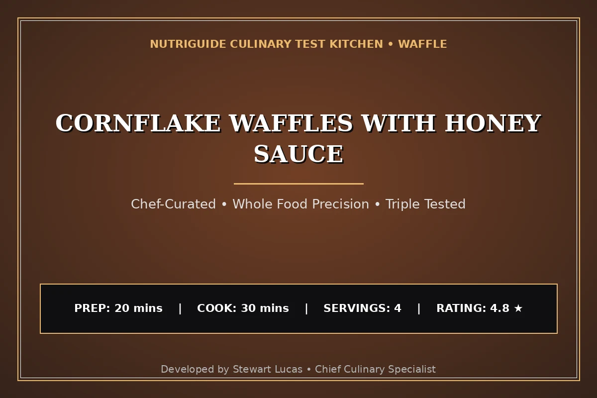 Cornflake Waffles With Honey Sauce