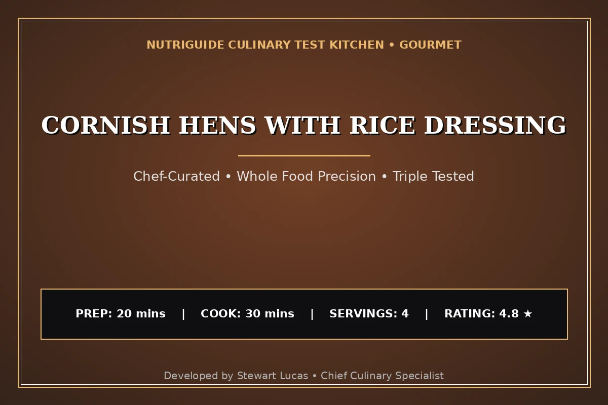 Cornish Hens With Rice Dressing