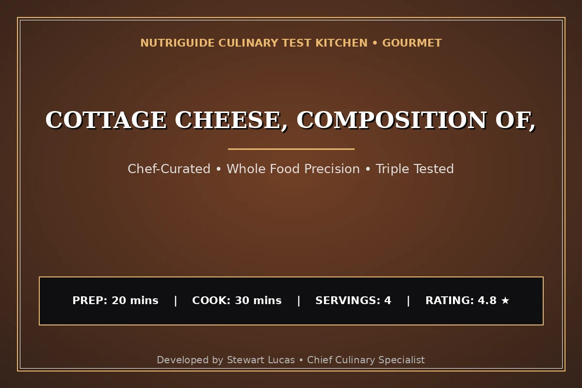 Cottage Cheese, Composition Of,