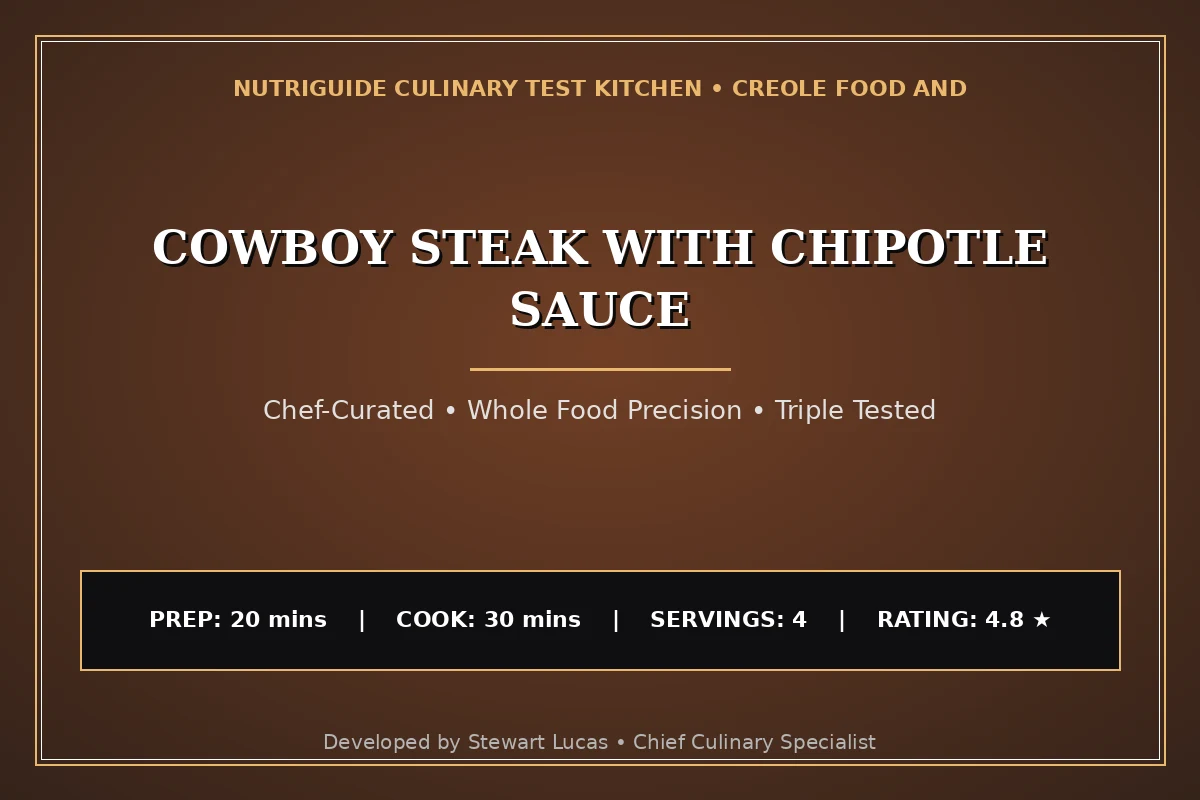Cowboy Steak With Chipotle Sauce