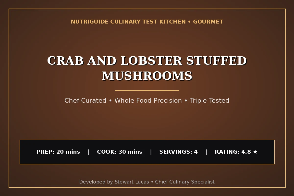Crab And Lobster Stuffed Mushrooms