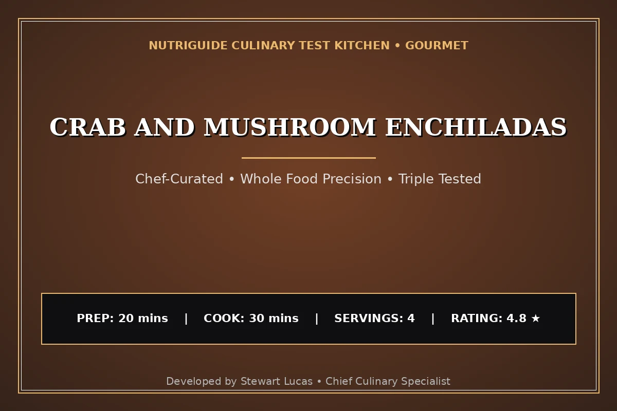 Crab And Mushroom Enchiladas