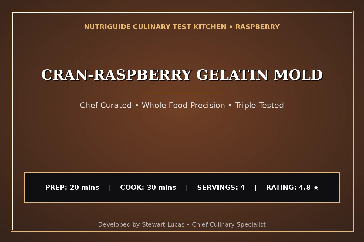 Cran-Raspberry Gelatin Mold