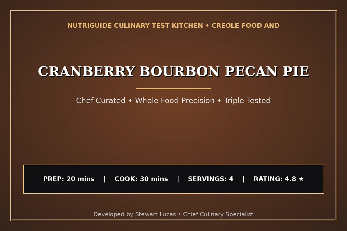 Cranberry Bourbon Pecan Pie