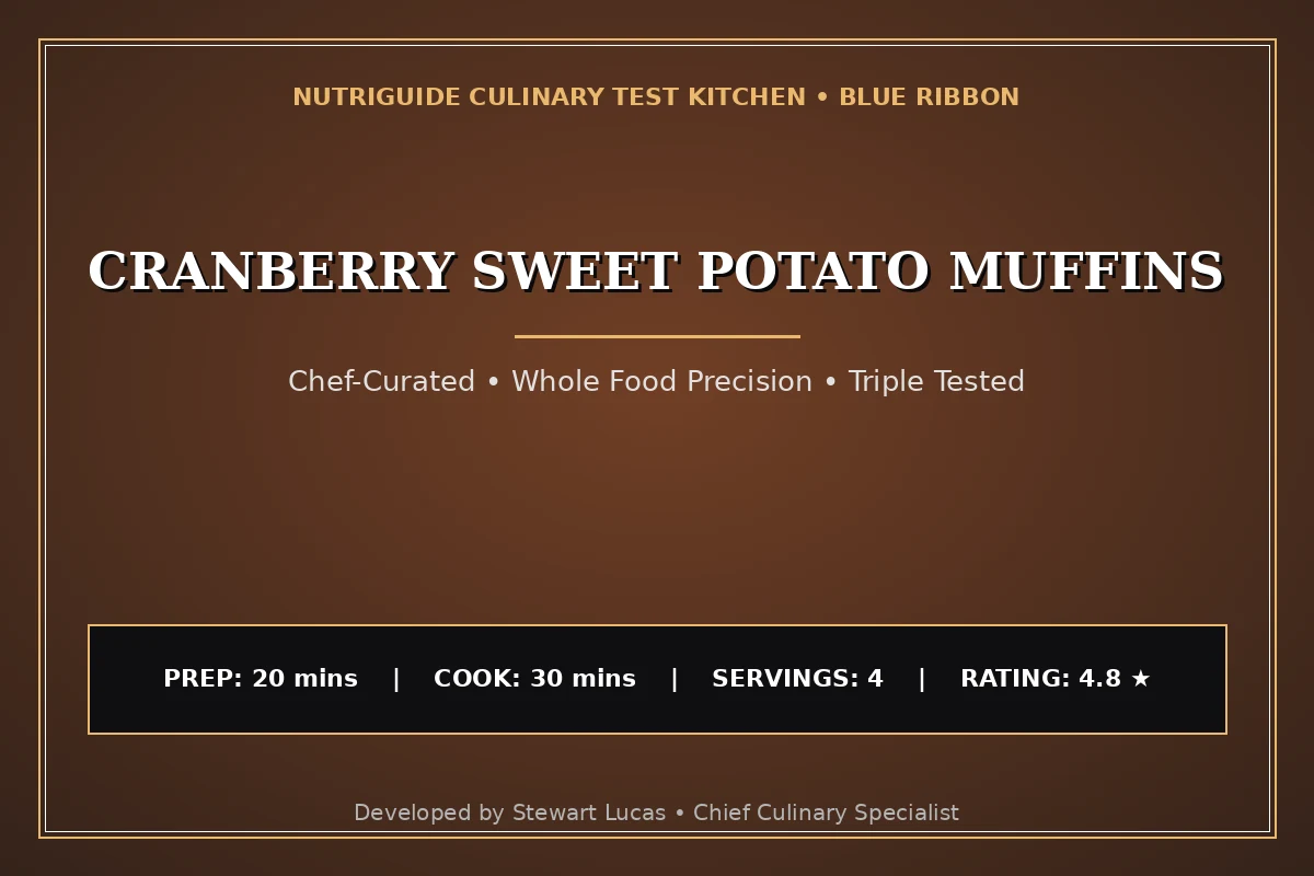 Cranberry Sweet Potato Muffins