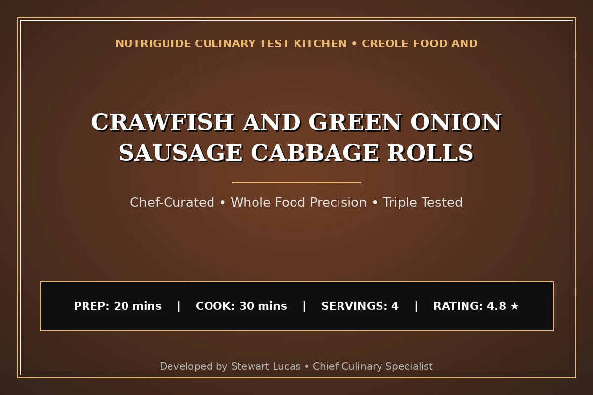 Crawfish And Green Onion Sausage Cabbage Rolls