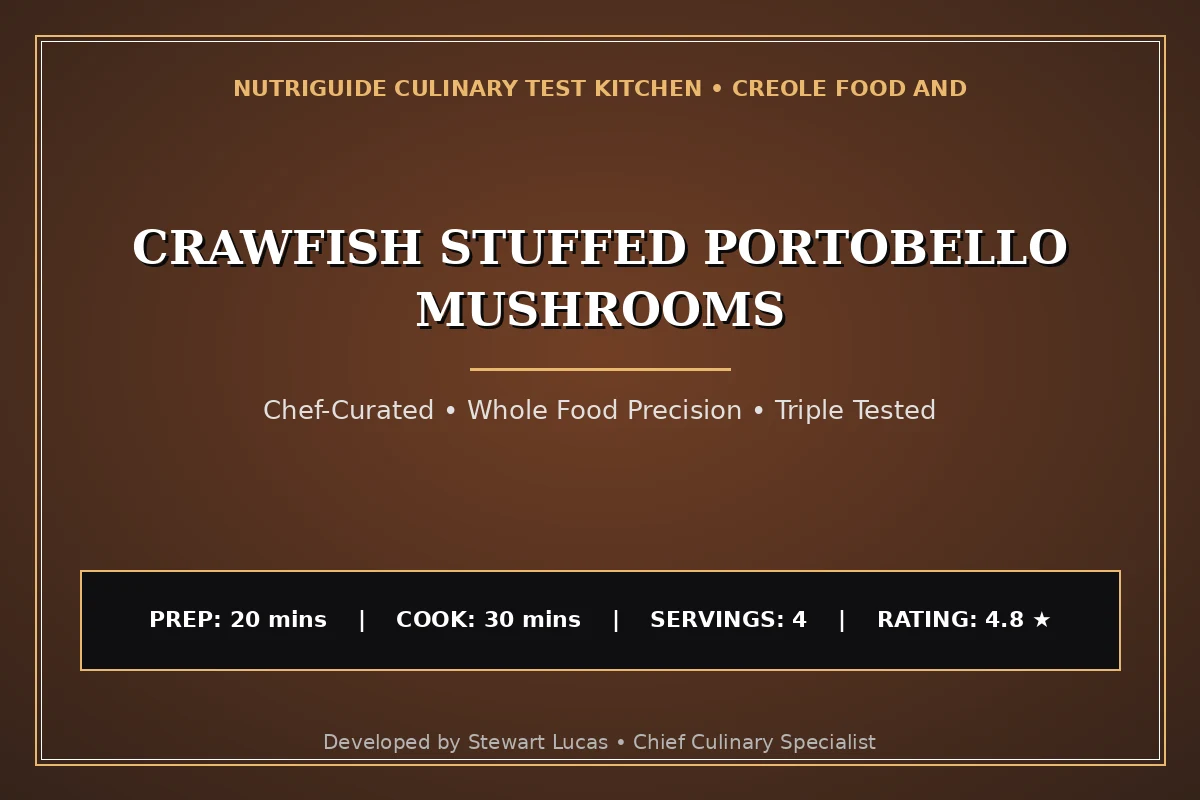 Crawfish Stuffed Portobello Mushrooms