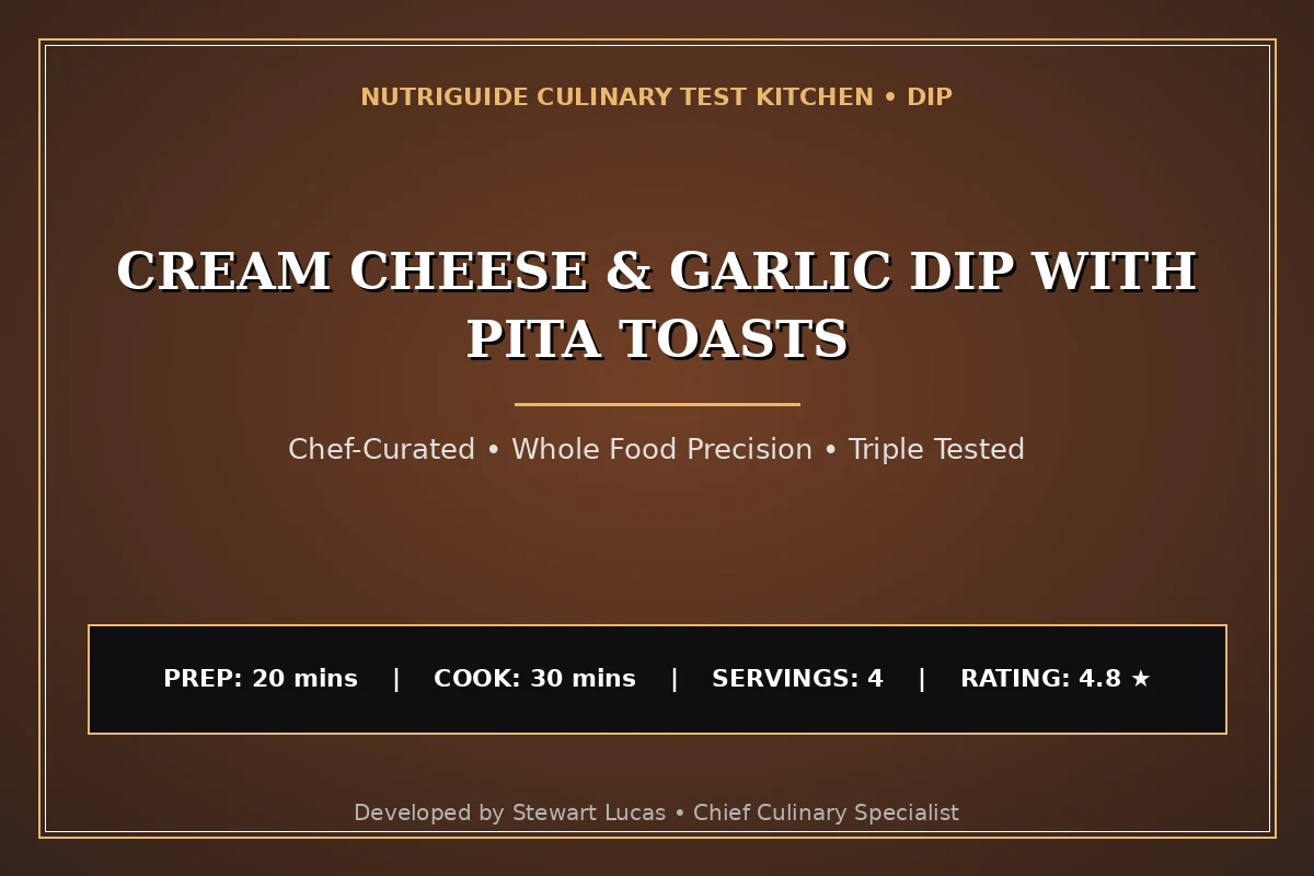 Cream Cheese & Garlic Dip With Pita Toasts
