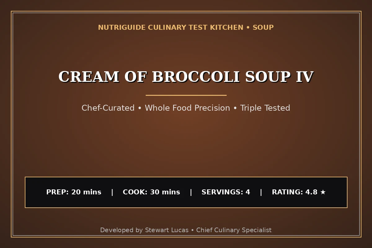 Cream Of Broccoli Soup Iv