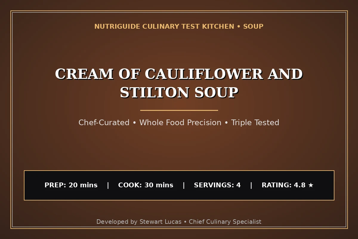 Cream Of Cauliflower And Stilton Soup