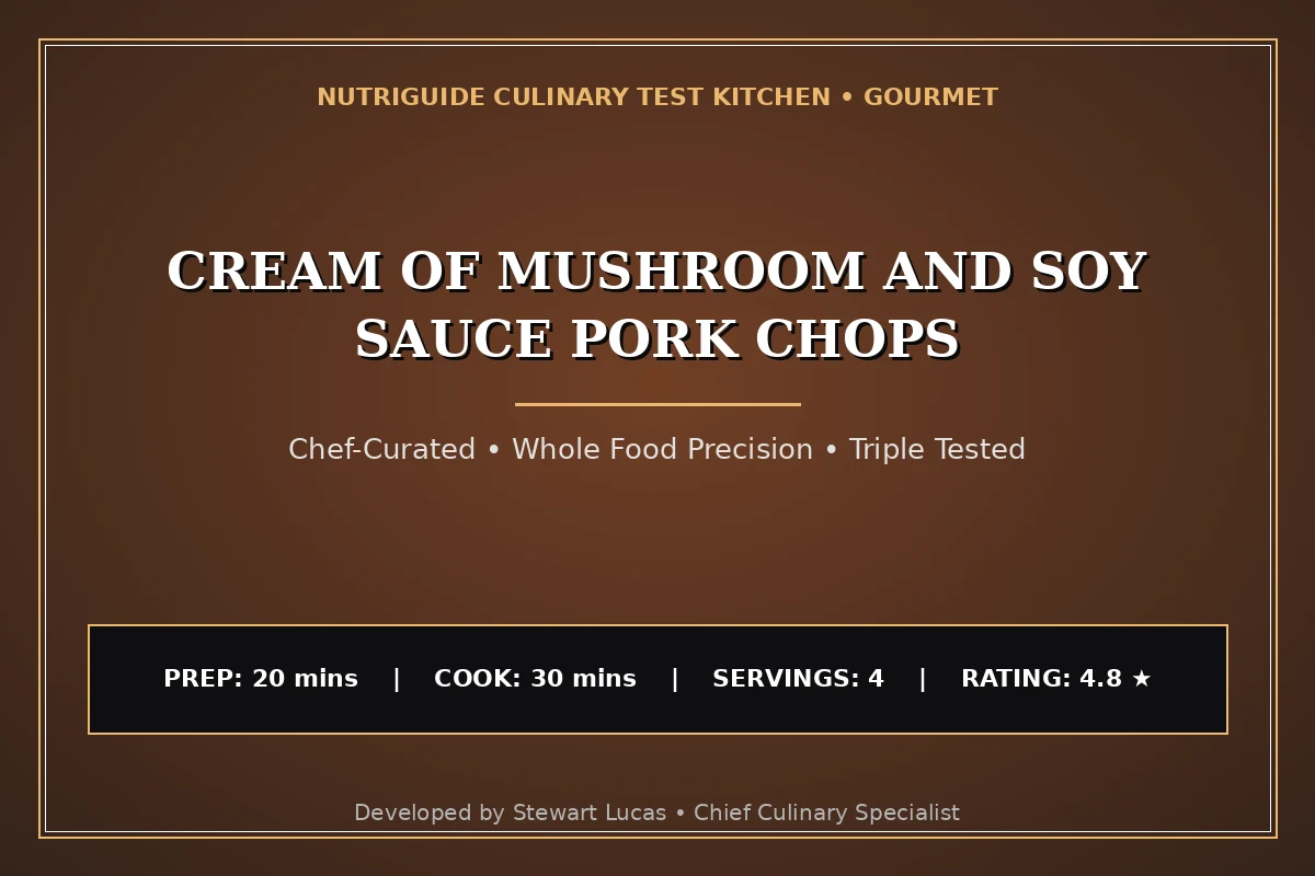 Cream Of Mushroom And Soy Sauce Pork Chops