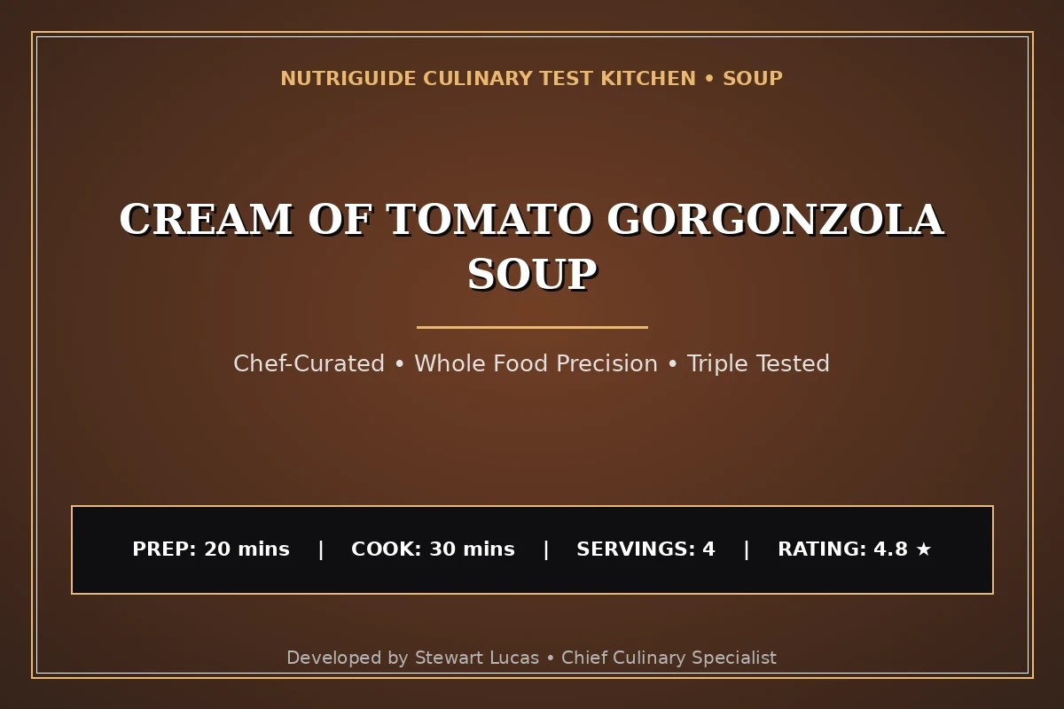 Cream Of Tomato Gorgonzola Soup