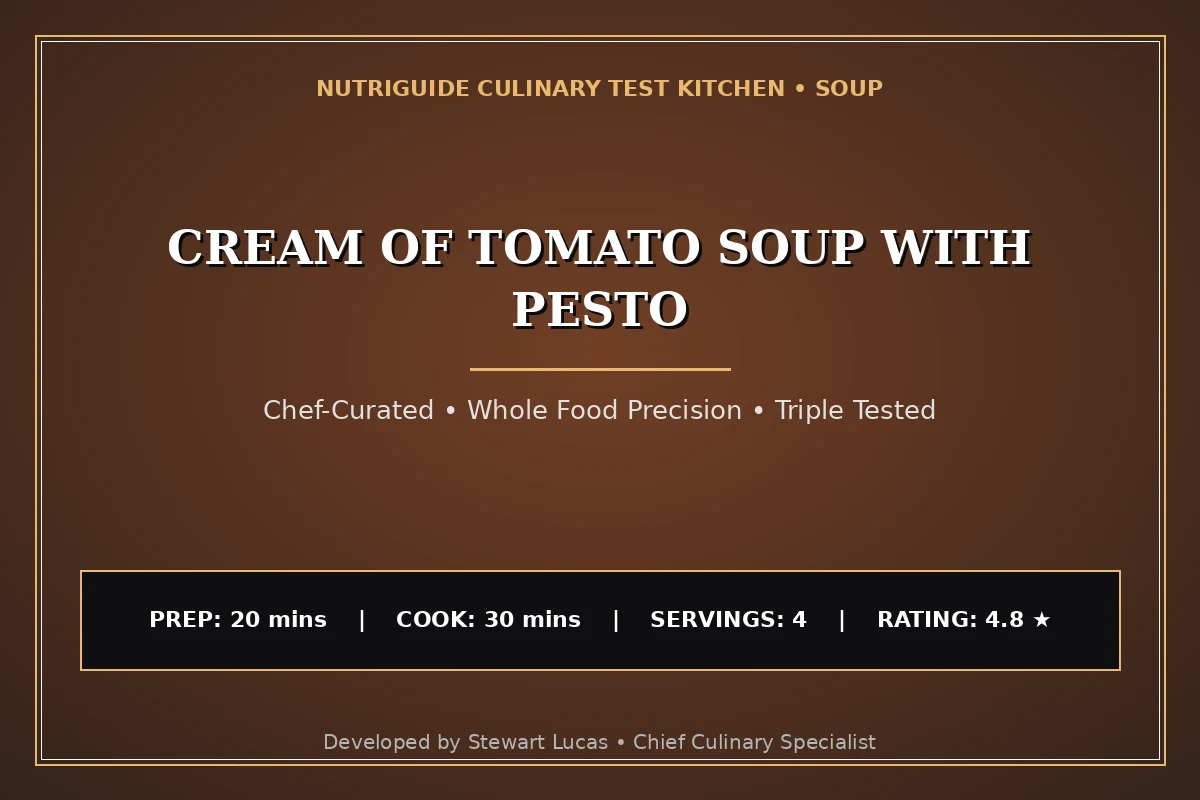Cream Of Tomato Soup With Pesto