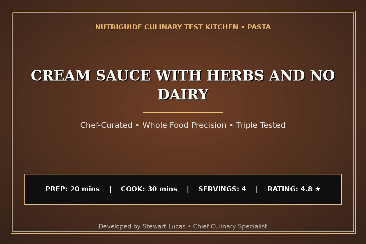 Cream Sauce With Herbs And No Dairy