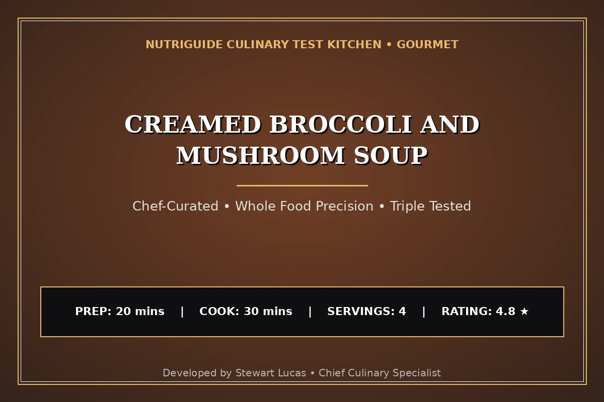Creamed Broccoli And Mushroom Soup