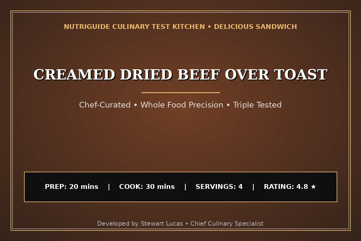 Creamed Dried Beef Over Toast