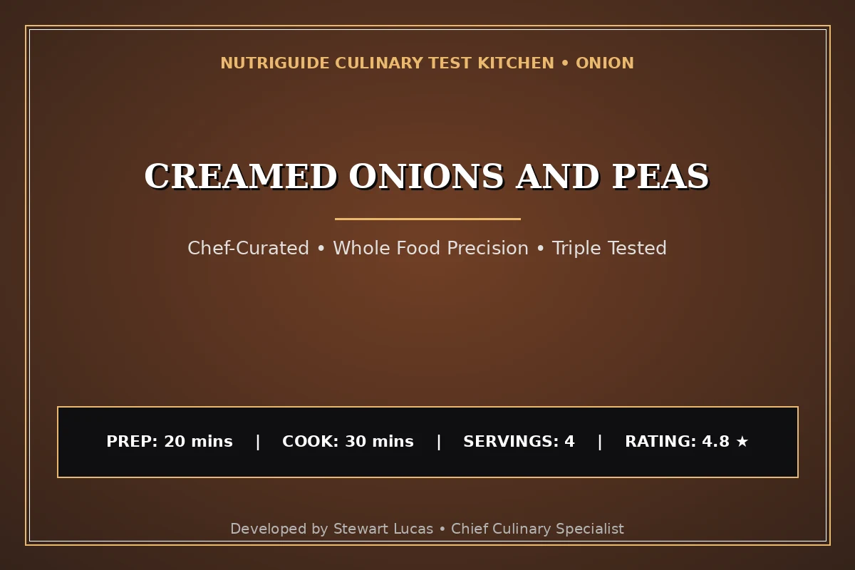 Creamed Onions And Peas