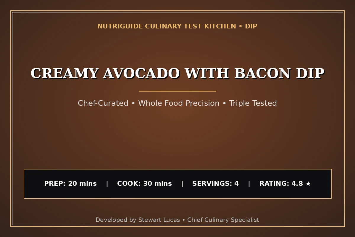 Creamy Avocado With Bacon Dip