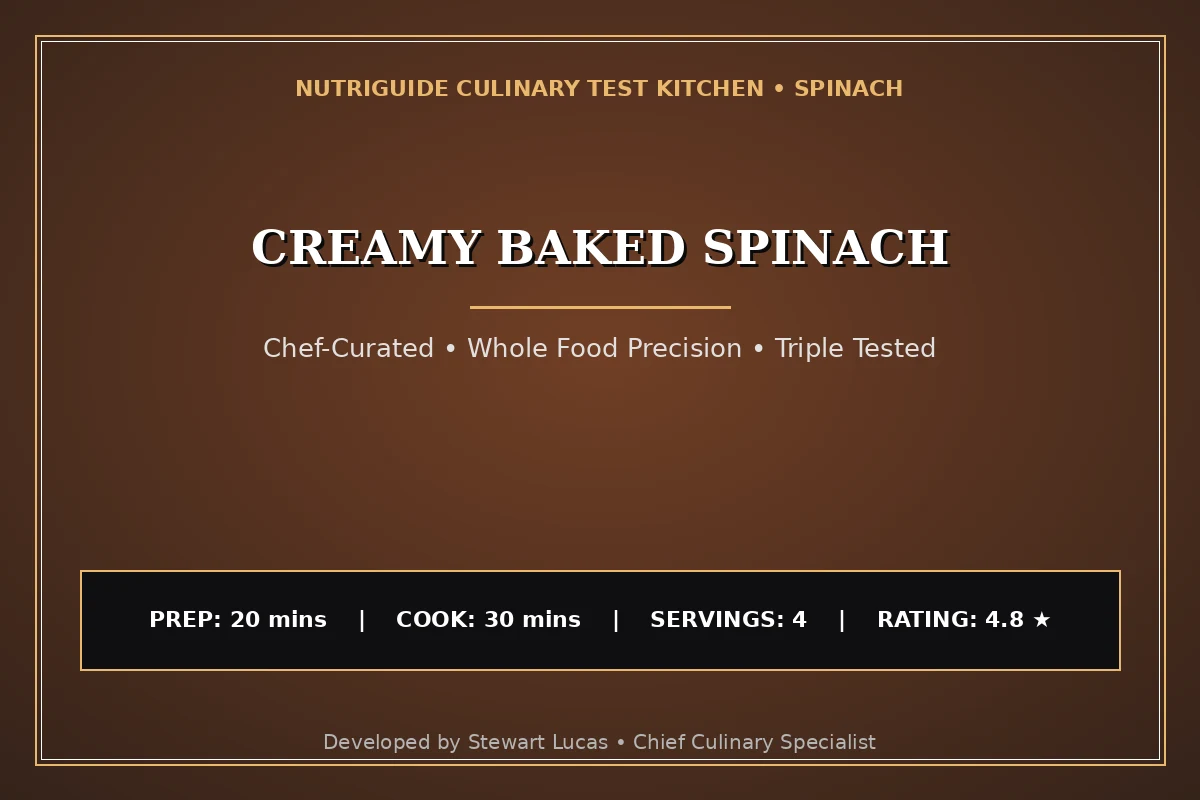 Creamy Baked Spinach
