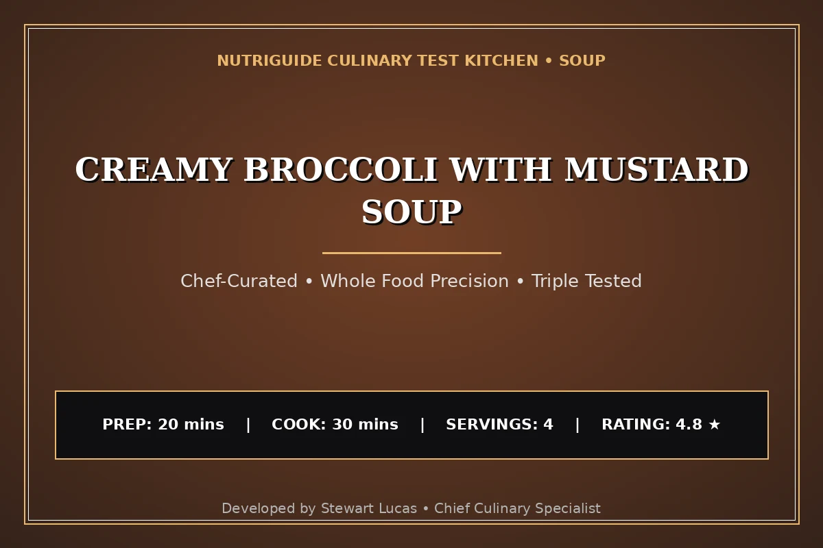 Creamy Broccoli With Mustard Soup