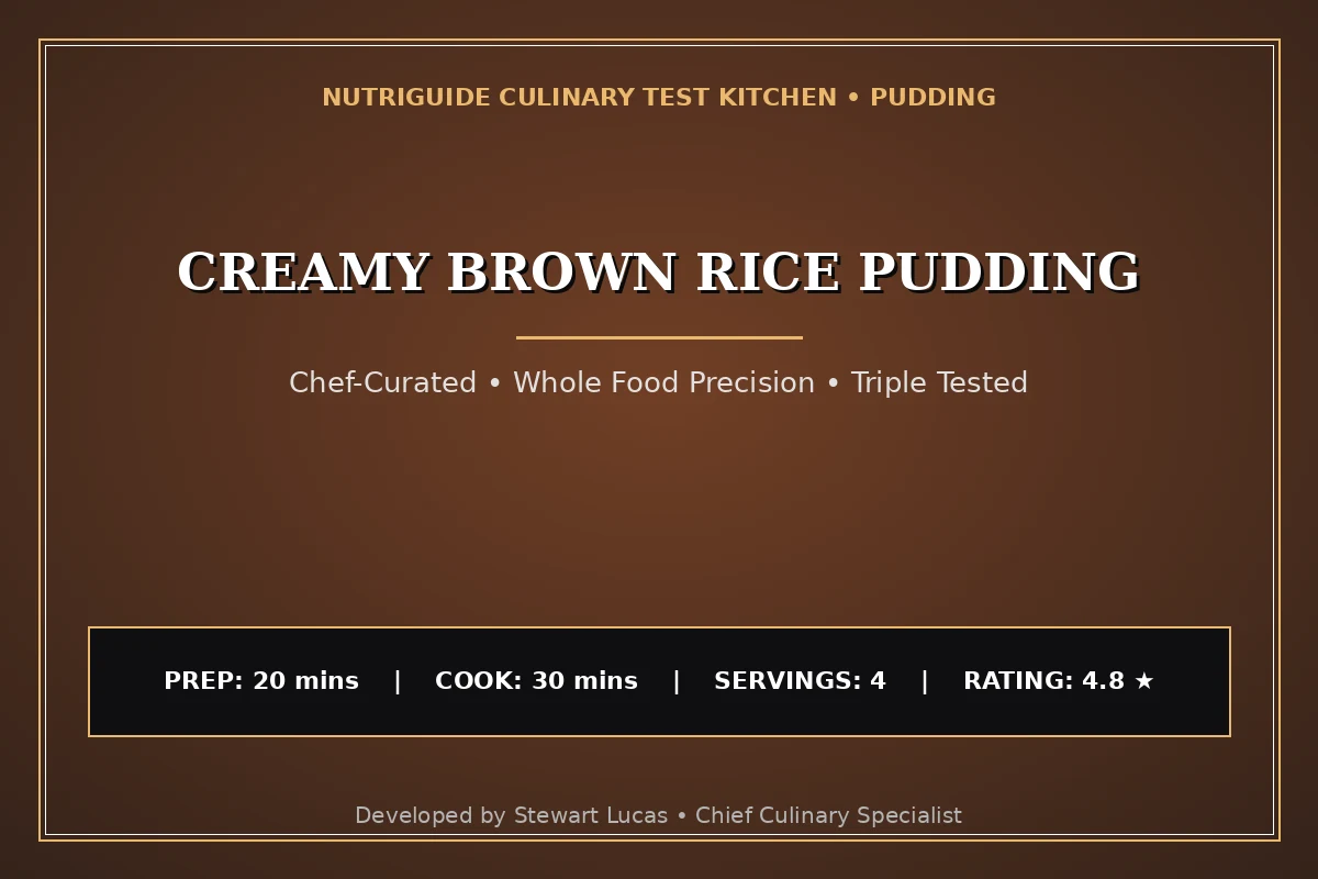 Creamy Brown Rice Pudding