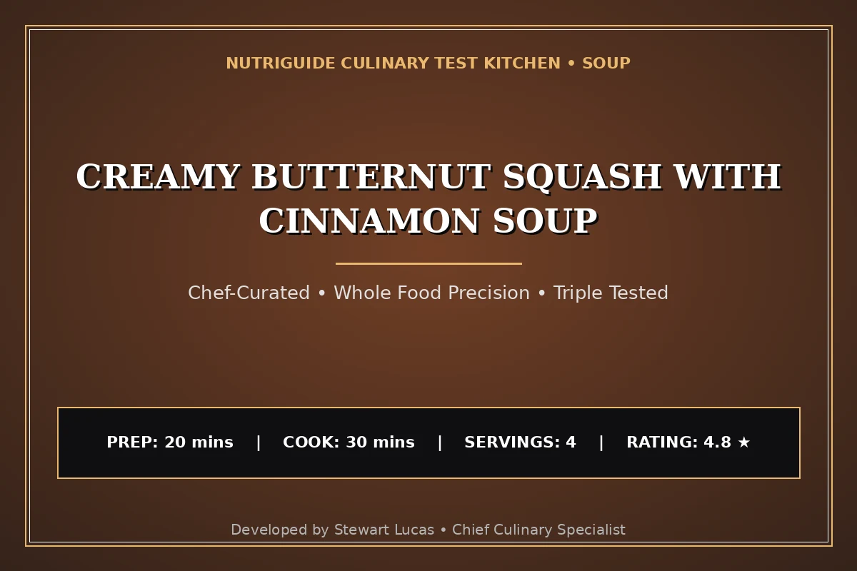 Creamy Butternut Squash With Cinnamon Soup