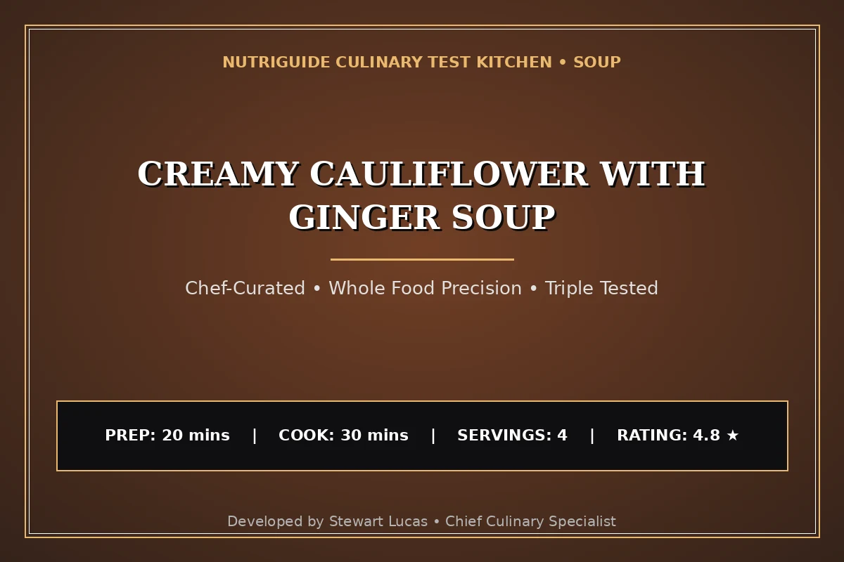 Creamy Cauliflower With Ginger Soup