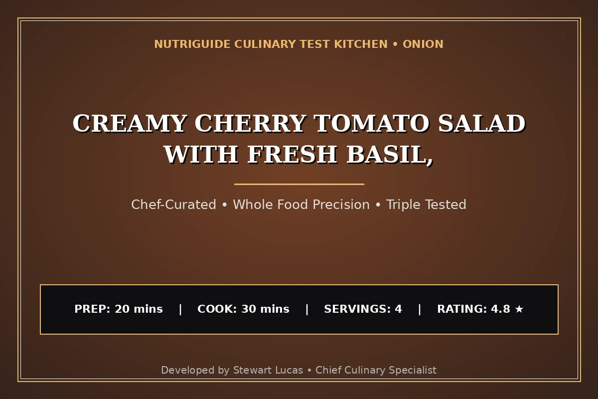 Creamy Cherry Tomato Salad With Fresh Basil,