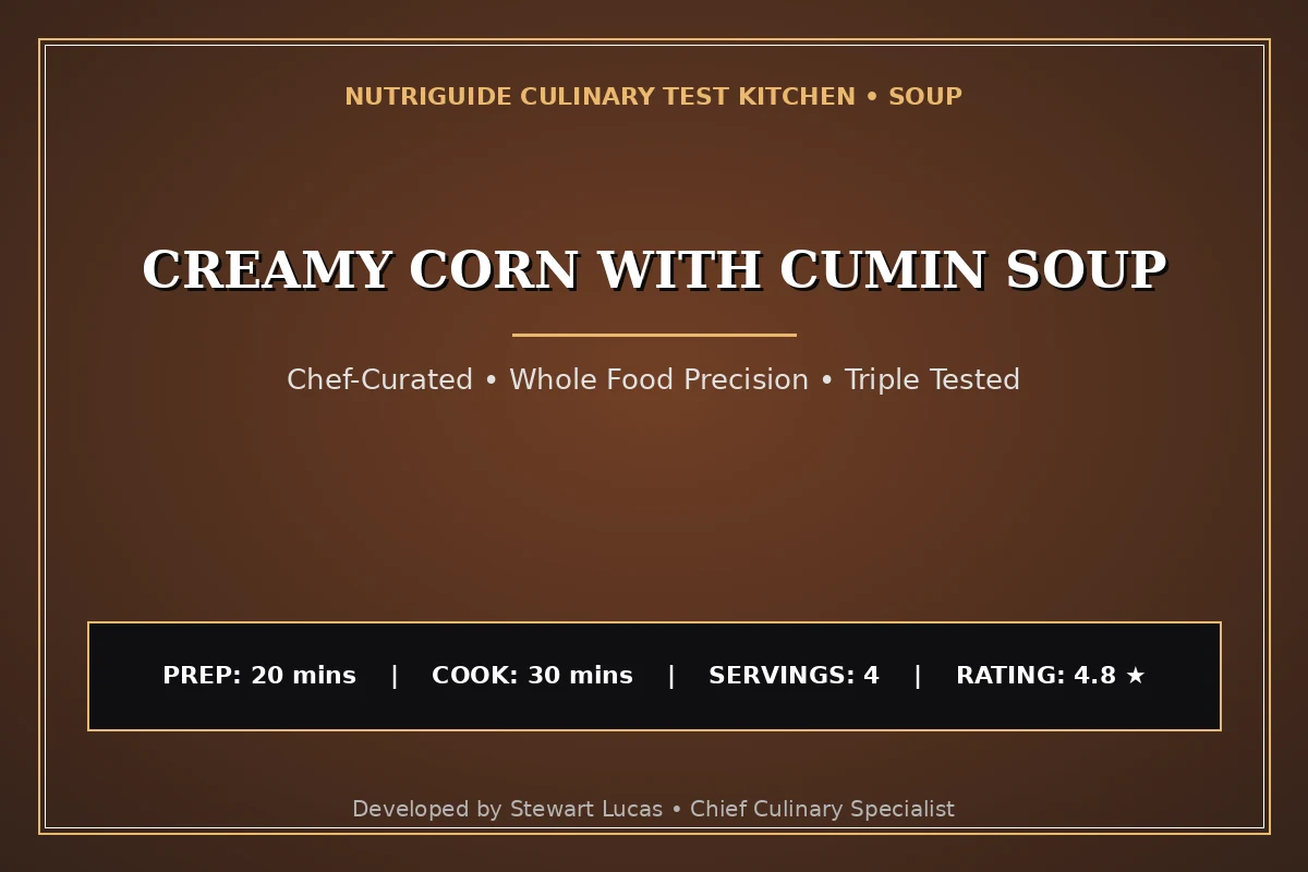 Creamy Corn With Cumin Soup