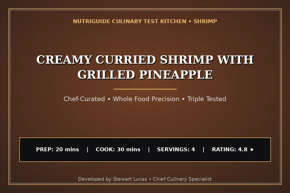 Creamy Curried Shrimp With Grilled Pineapple
