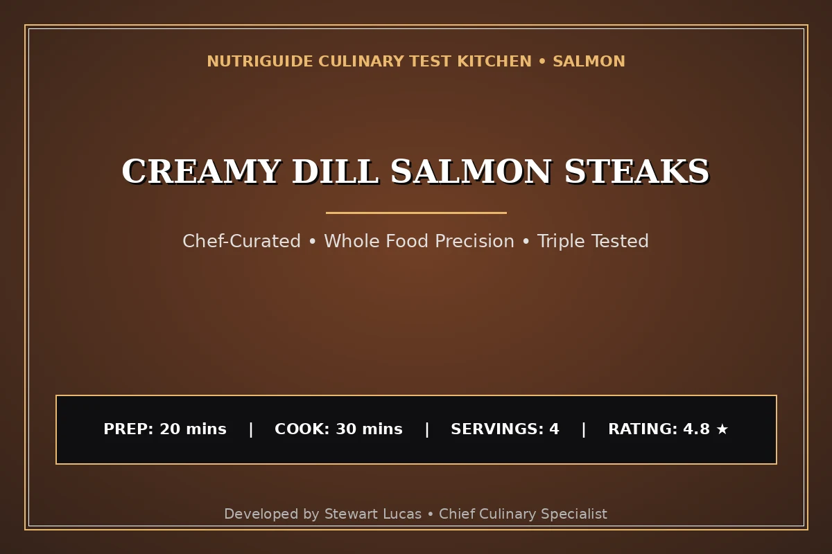 Creamy Dill Salmon Steaks