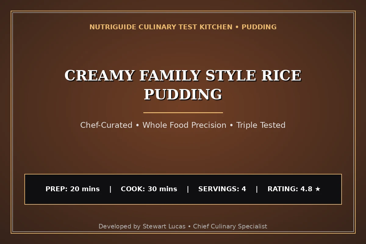 Creamy Family Style Rice Pudding