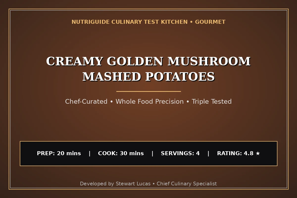 Creamy Golden Mushroom Mashed Potatoes