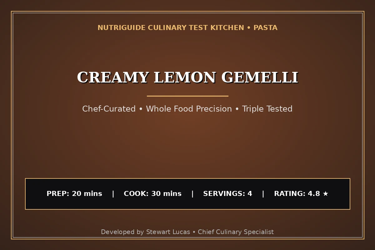 Creamy Lemon Gemelli