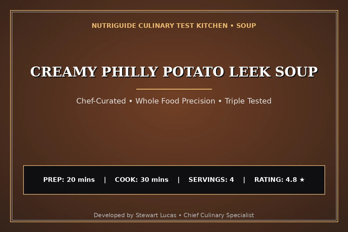 Creamy Philly Potato Leek Soup