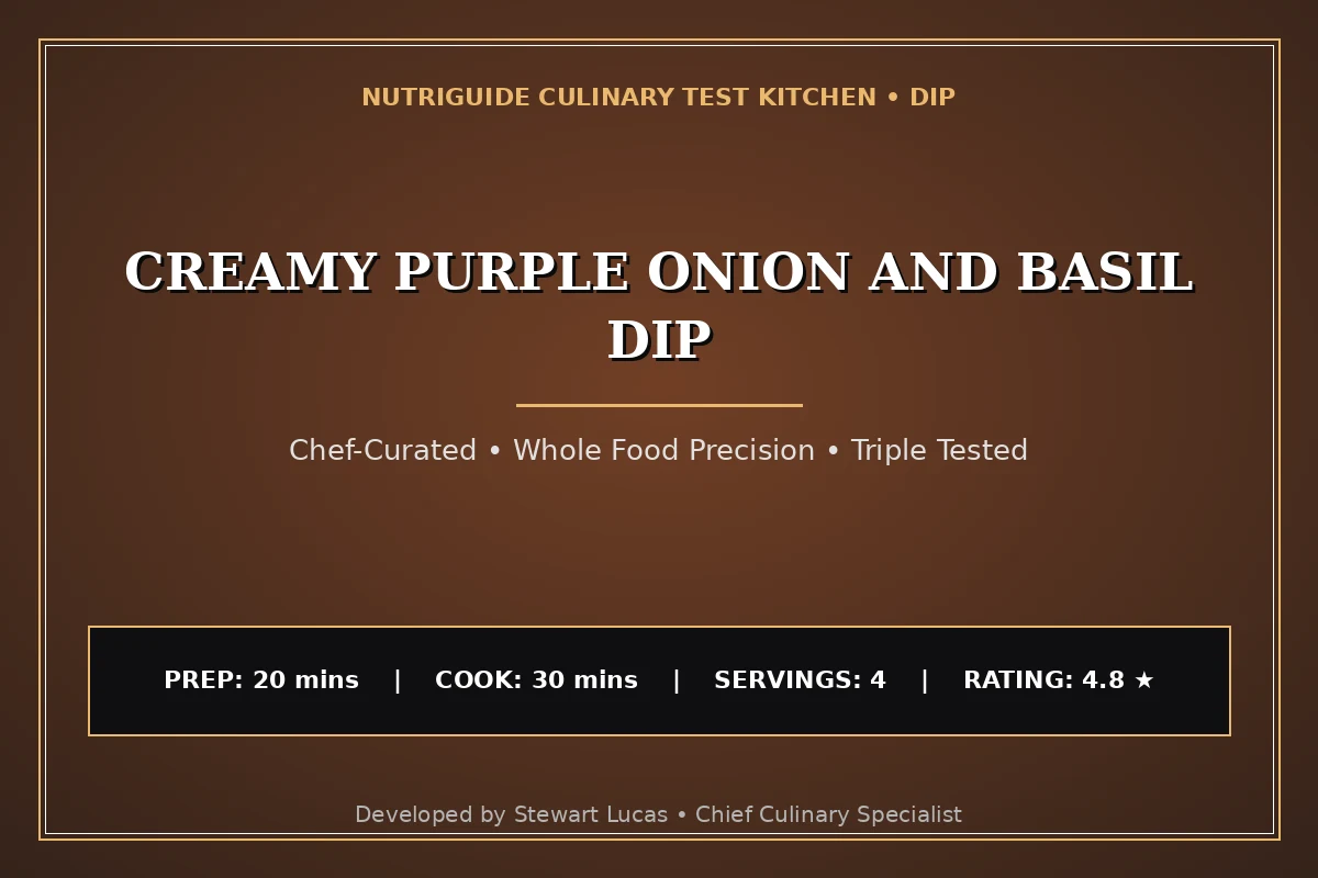 Creamy Purple Onion And Basil Dip
