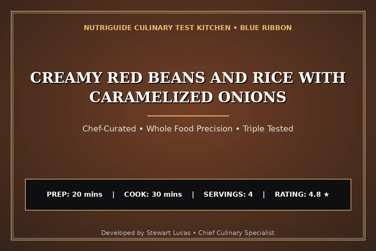 Creamy Red Beans And Rice With Caramelized Onions