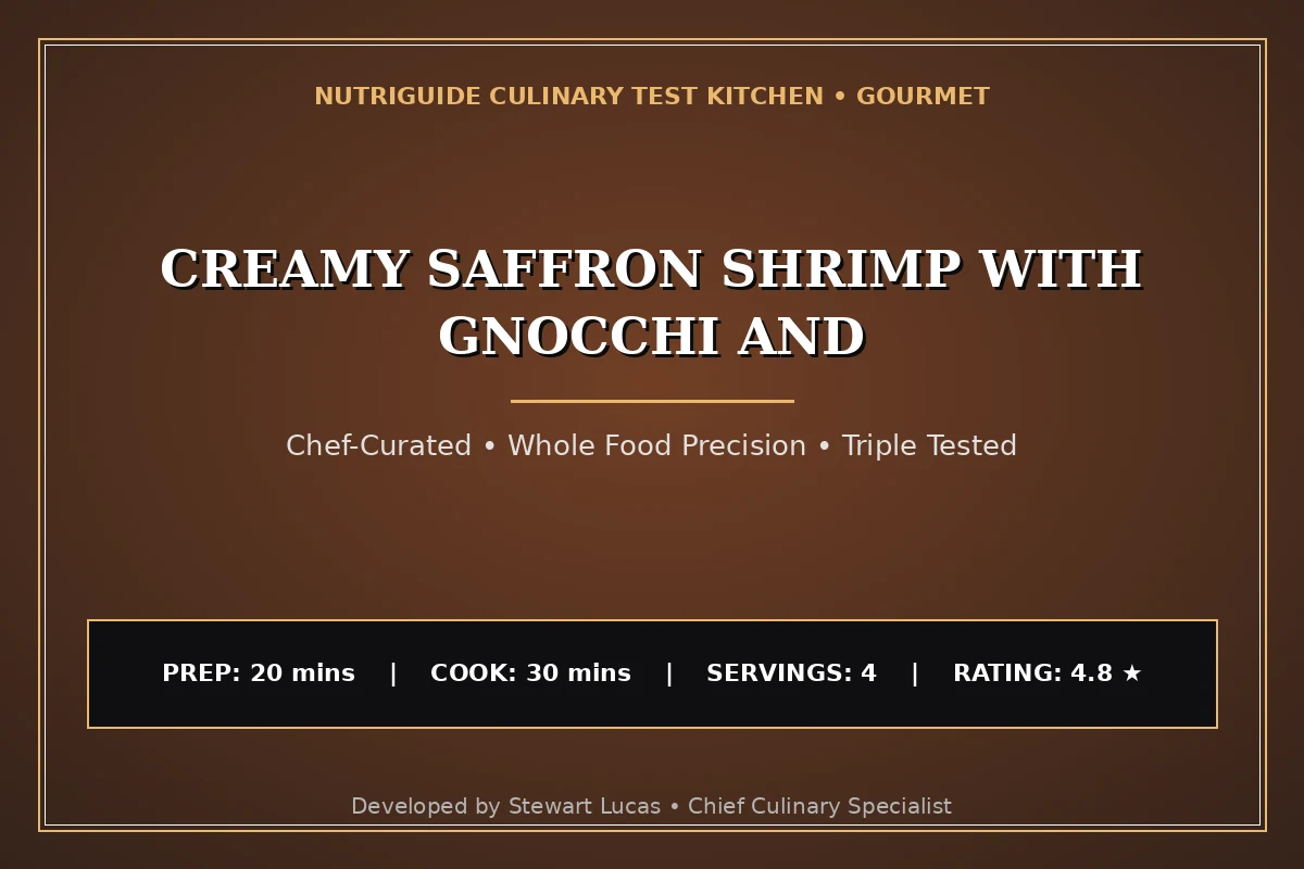 Creamy Saffron Shrimp With Gnocchi And