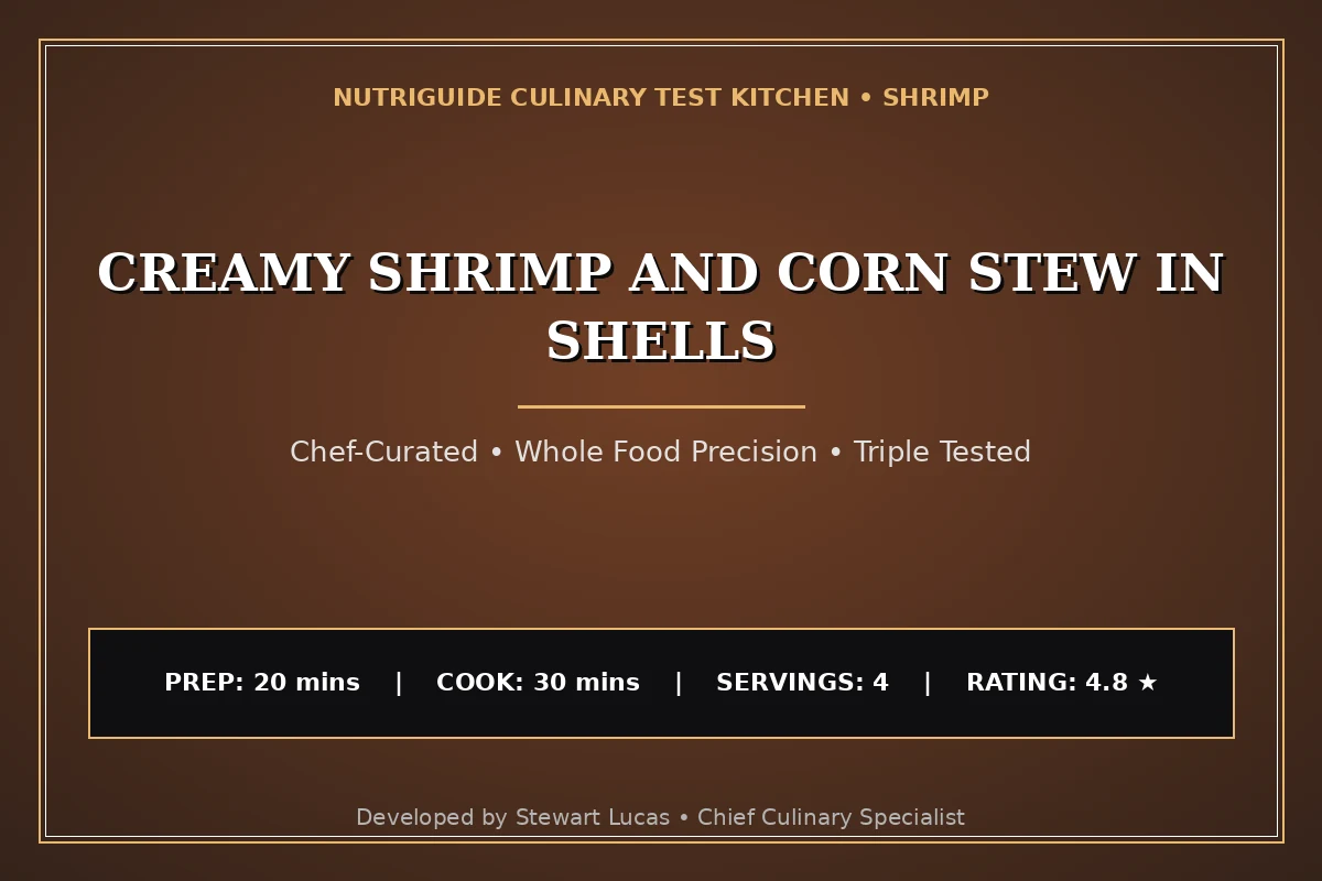 Creamy Shrimp And Corn Stew In Shells
