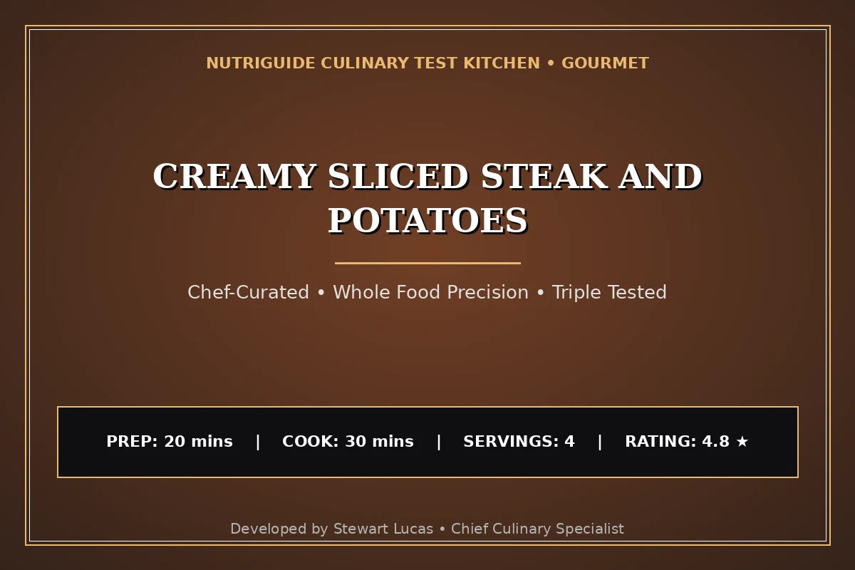 Creamy Sliced Steak And Potatoes