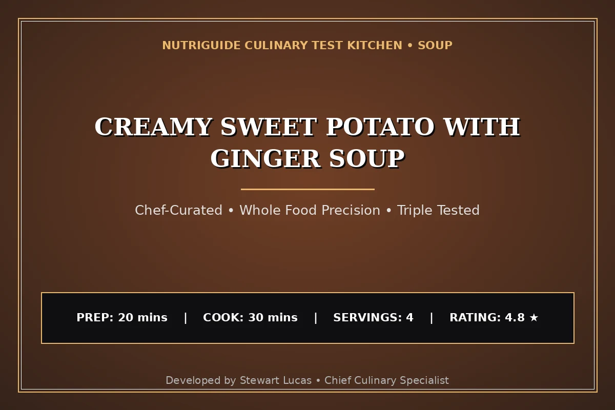 Creamy Sweet Potato With Ginger Soup