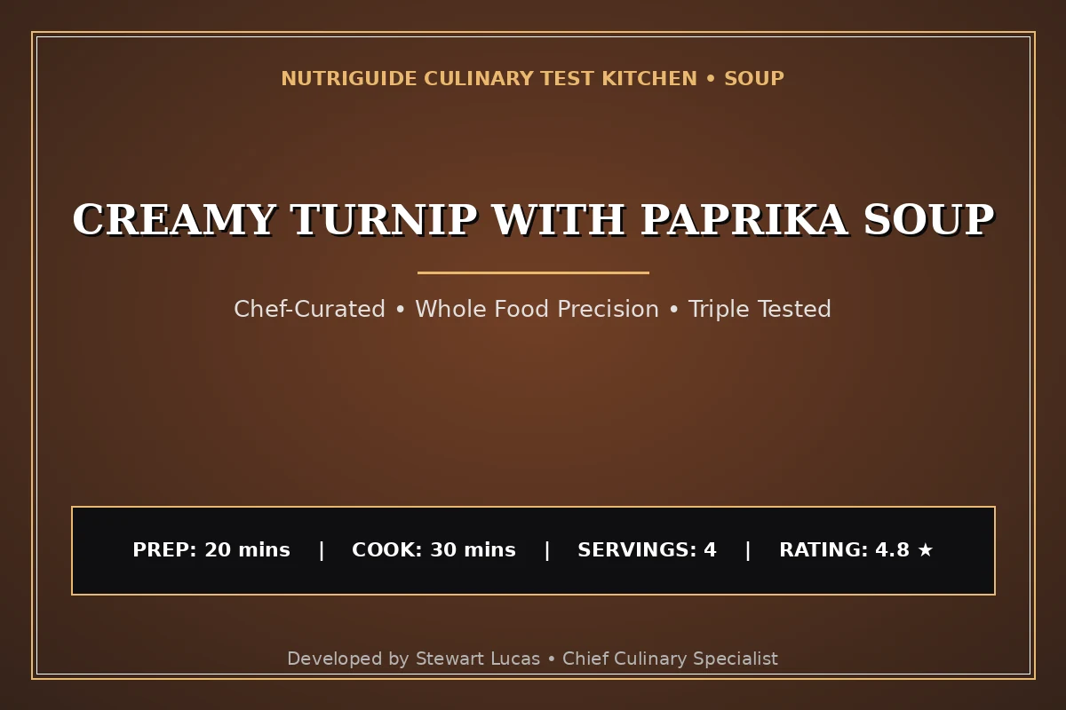 Creamy Turnip With Paprika Soup
