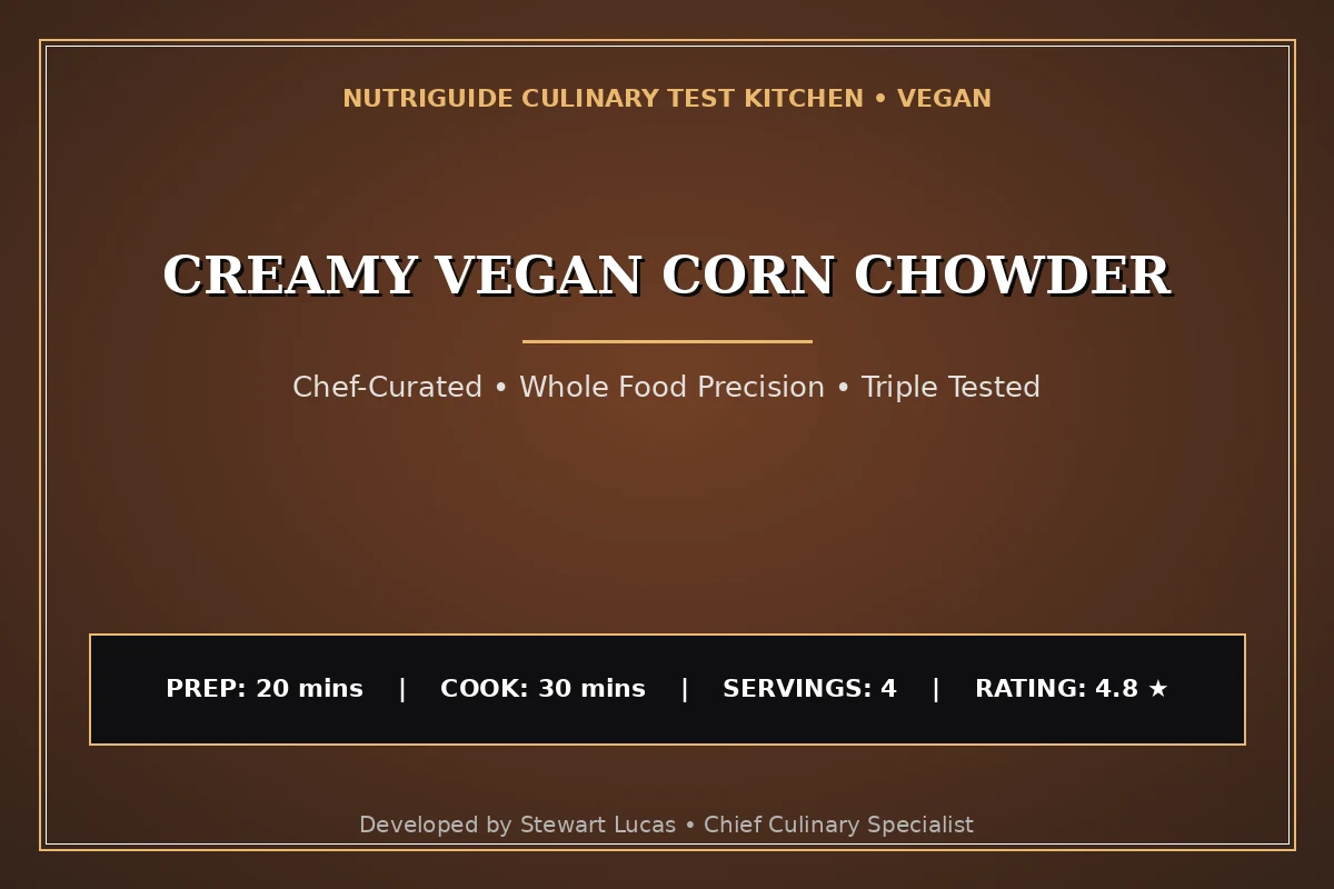 Creamy Vegan Corn Chowder