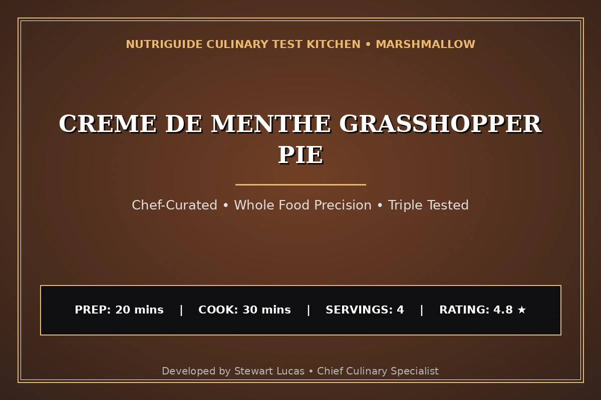 Creme De Menthe Grasshopper Pie