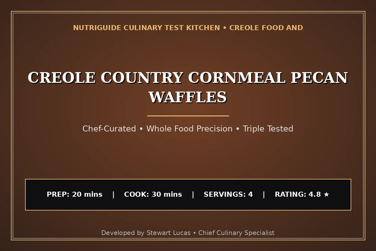 Creole Country Cornmeal Pecan Waffles